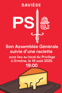 Invitation Assemblée et Raclette PS-18-08-2025